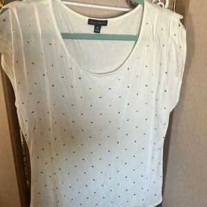FINAL MARKDOWN Willi Smith Cap Sleeve Embellished Tee xl
